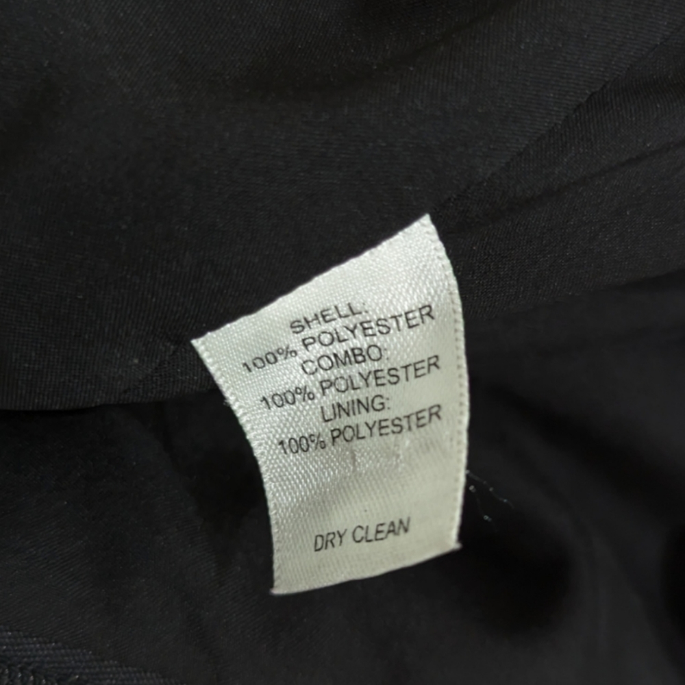 White House Black Market Chiffon Sleeve Black Shift Dress 4 - Picture 8 of 9